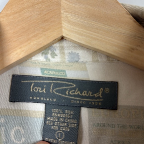 Tori Richard Silk Shirt with Graphic Design Size Large - Picture 2 of 5